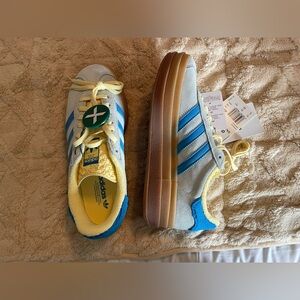 Adidas Gazelle Bold Almost Blue Yellow (Women's)